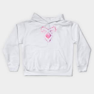 Shadowhunters rune / The Mortal Instruments - Angelic power rune voids and outline splashes (pink watercolour) - Clary, Alec, Izzy, Jace, Magnus - Malec Kids Hoodie